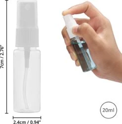 Belle Vous Mini 20ml Verstuiver Spray Flesjes (30 Pak) - Fijne Mist Spray Flesjes Met Doppen - Navulbaar Anti Lek Plastic Fles Voor Schoonmaken, Parfums, Essentiele Oliën – Reisformaat -Parfum Winkel 1176x1200 2