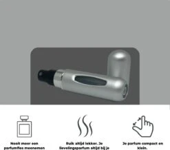 Cetins - Parfum Verstuiver Navulbaar - Mini Parfum Flesje - Reisflesje – Matt Grijs - -Parfum Winkel 1200x1058 3