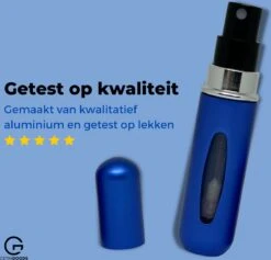 Cetins - Parfum Verstuiver Navulbaar - Mini Parfum Flesje - Reisflesje – Matt Blauw -Parfum Winkel 1200x1153 5