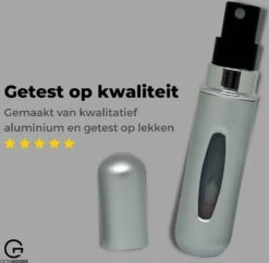 Cetins - Parfum Verstuiver Navulbaar - Mini Parfum Flesje - Reisflesje – Matt Grijs - -Parfum Winkel 1200x1175 3