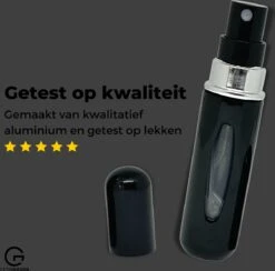Cetins - Parfum Verstuiver Navulbaar - Mini Parfum Flesje - Reisflesje – Zwart -Parfum Winkel 1200x1187 1