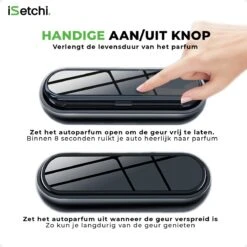 ISetchi Frisse Autoparfum - Autogeur - Met 4 Verschillende Geuren – Compact Formaat & Navulbaar - Metaal Ontwerp - Parfum Voor Luchtrooster Ventilatierooster -Auto Luchtje - Car Perfume -Parfum Winkel 1200x1200 531