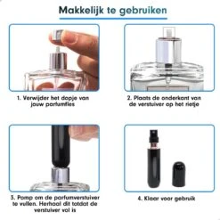 Mini Parfum Flesje | Lipstick Formaat Navulbare Parfum Verstuiver - Zwart -Parfum Winkel 1200x1200 555