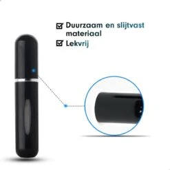 Mini Parfum Flesje | Lipstick Formaat Navulbare Parfum Verstuiver - Zwart -Parfum Winkel 1200x1200 557