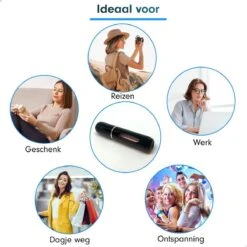 MaxedMore Navulbare Parfumverstuiver 5ml Zwart - 65 Keer Spraybare Parfum Verstuiver - Hervulbaar Tasverstuiver Voor Parfum - Meeneem Mini Geur Flesje Voor Op Reis - Lipstick Formaat Navulbaar Parfumflesje -Parfum Winkel 1200x1200 616