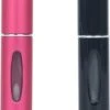 Merkloos Mini Hervulbare Parfum Fles – Spray – Draagbare Fles – Verstuiver Fles Reizen - 2pack Zwart En Roos -Parfum Winkel 799x1200 6