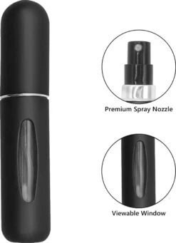 Merkloos Hervulbaar Parfumflesje - Zwart - 5ML - Verstuiver - Navulbaar -Parfum Winkel 869x1200 5