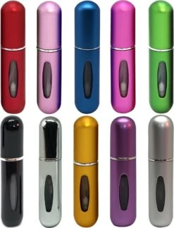 MaxedMore Navulbare Parfumverstuiver 5ml Zilver - 65 Keer Spraybare Parfum Verstuiver - Hervulbaar Tasverstuiver Voor Parfum - Meeneem Mini Geur Flesje Voor Op Reis - Lipstick Formaat Navulbaar Parfumflesje -Parfum Winkel 915x1200 6