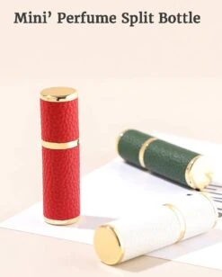 Hervulbare Parfumverstuiver-5ml-Mini Parfumverstuiver-Kleine Spuitfles Voor Parfum-Lege Parfumflesje Voor Op Reis Glasspray Draagbaar Parfumpakket Met Lederen Hoes - Mandarijn Groen -Parfum Winkel 963x1200 6